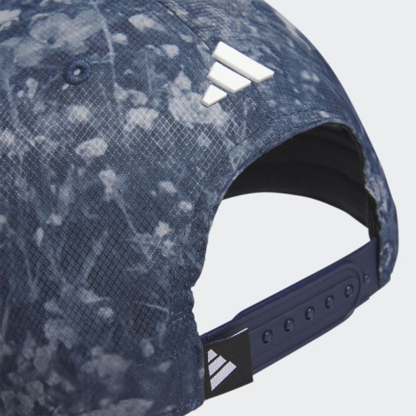 Adidas 3-stripes Imprimé Tour Chapeau Bleu Marine