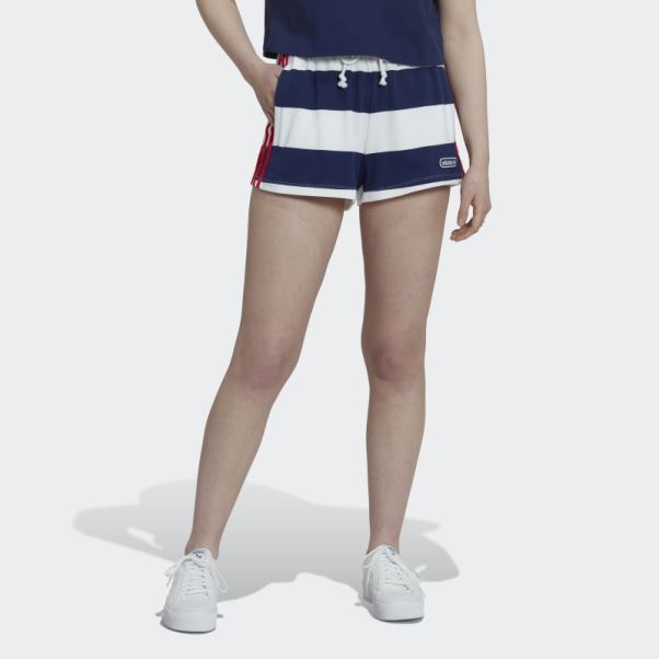 Adidas Short Rayé Taille Mi-haute Night Sky