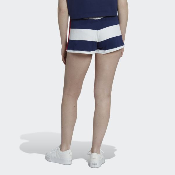 Adidas Short Rayé Taille Mi-haute Night Sky