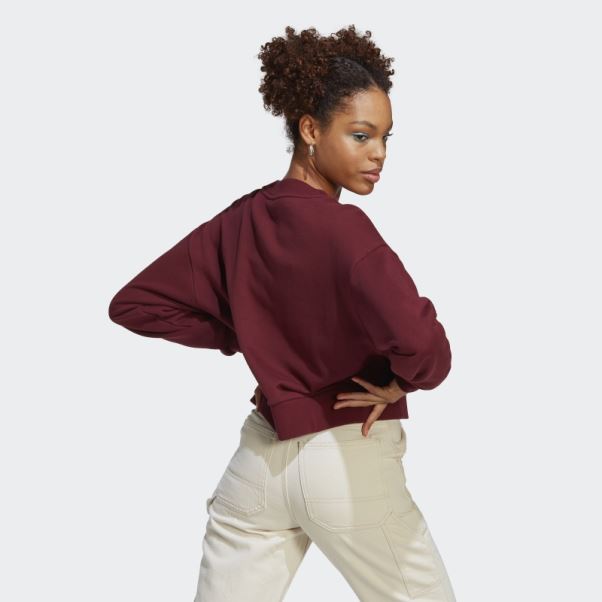 Adidas Cardigan Collégial Rouge Fashion