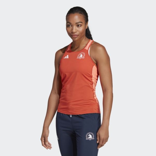 Boston Marathon 2023 Running Débardeur Adidas Rouge