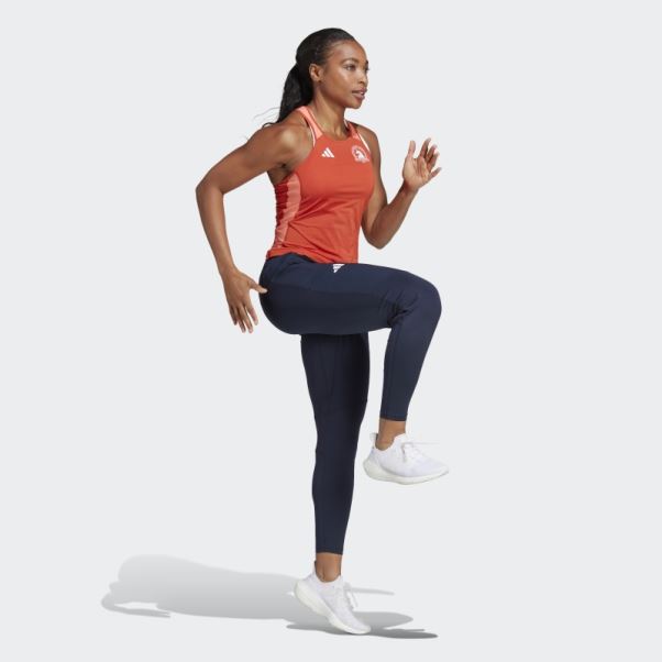 Boston Marathon 2023 Running Débardeur Adidas Rouge
