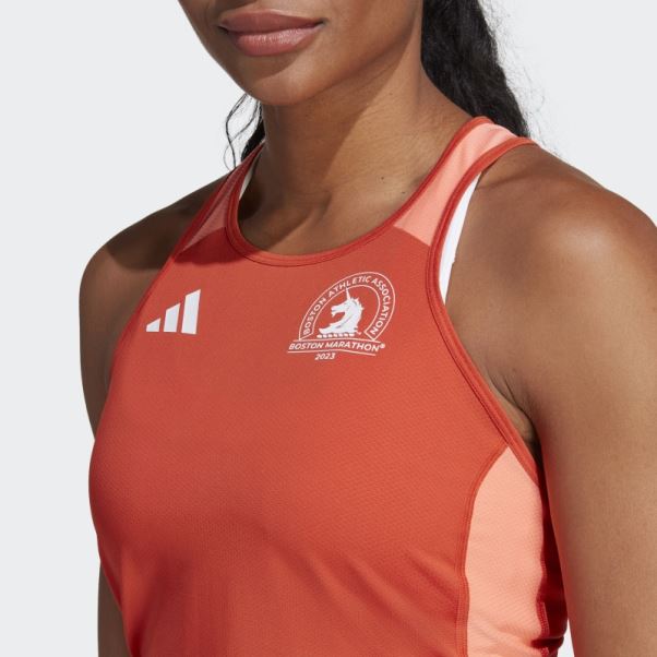 Boston Marathon 2023 Running Débardeur Adidas Rouge