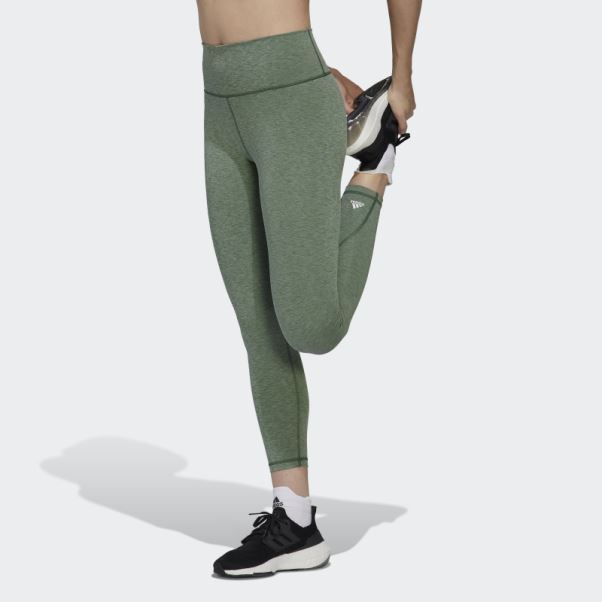 Legging Optime Training 7/8 Adidas Vert Oxyde Mel