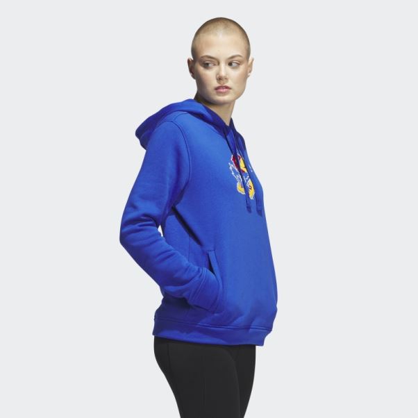 Sweat à Capuche Polaire Adidas Bleu Royal