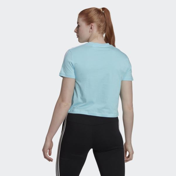 T-shirt Court Ample à 3 Bandes Essentials Bleu Adidas