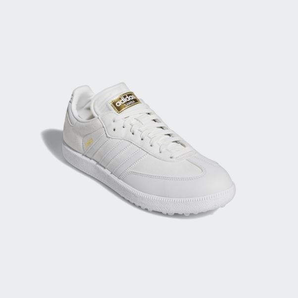 Adidas Chaussures De Golf Sans Crampons édition Spéciale Samba Blanc