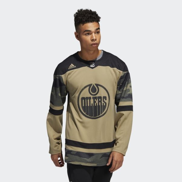 Maillot Camo Oilers Adidas Orbite Vert