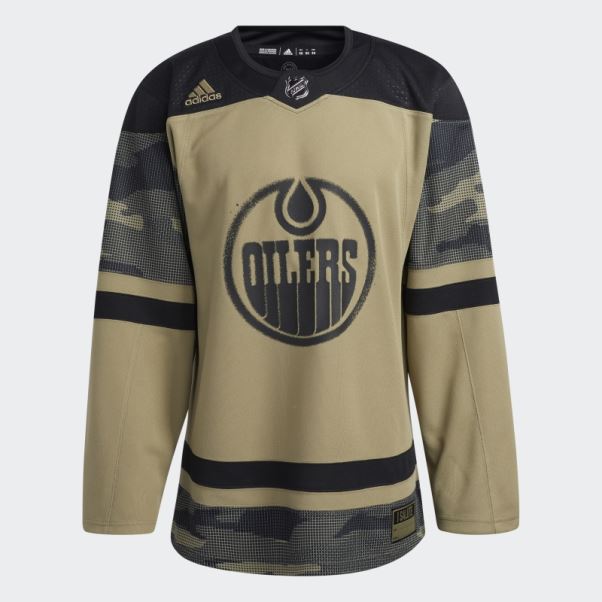 Maillot Camo Oilers Adidas Orbite Vert