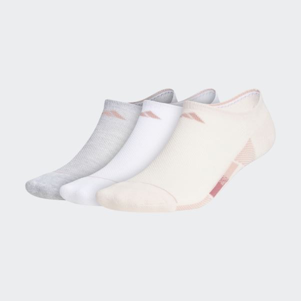 Chaussettes Invisibles à Rayures Superlite 3 Paires Adidas Rose Clair