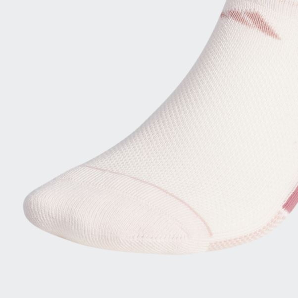 Chaussettes Invisibles à Rayures Superlite 3 Paires Adidas Rose Clair