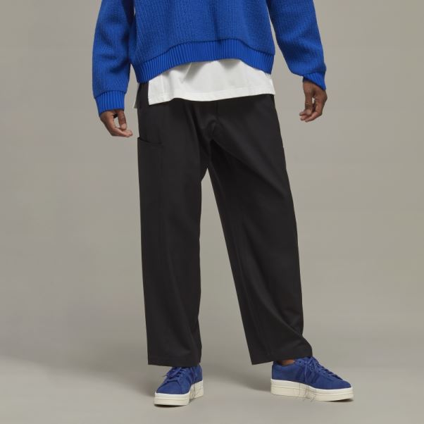 Adidas Y-3 Pantalon De Jogging Droit En Laine Raffinée