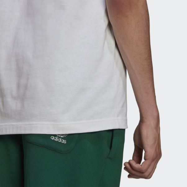 Tee Shirt Logo Eqt Blanc Adidas