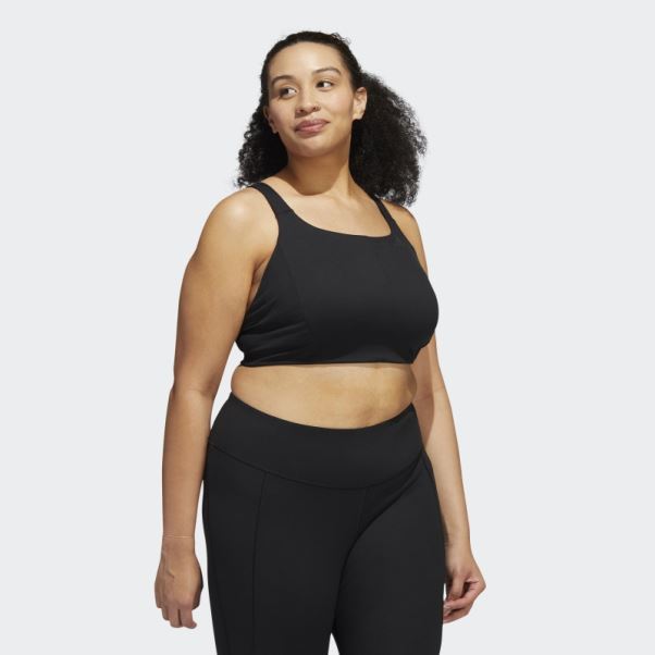 Soutien-gorge Noir à Maintien Moyen Adidas Coreflow (taille Plus)