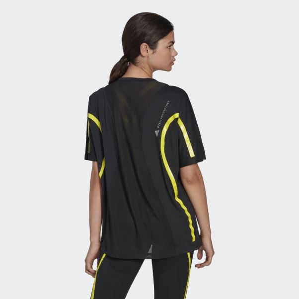 Adidas By Stella Mccartney Truepace Running Loose Tee Noir