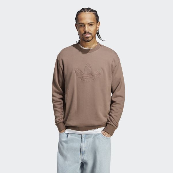 Sweat Ras Du Cou à Monogramme Graphique Adidas Terre