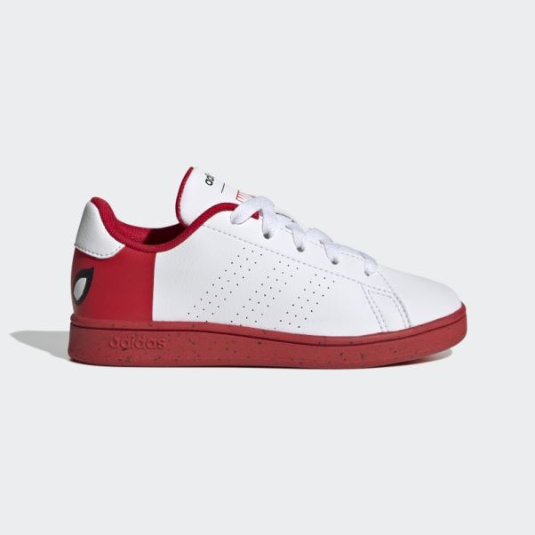 Adidas X Marvel Avantage Spider-man Chaussures à Lacets Blanc Chaud