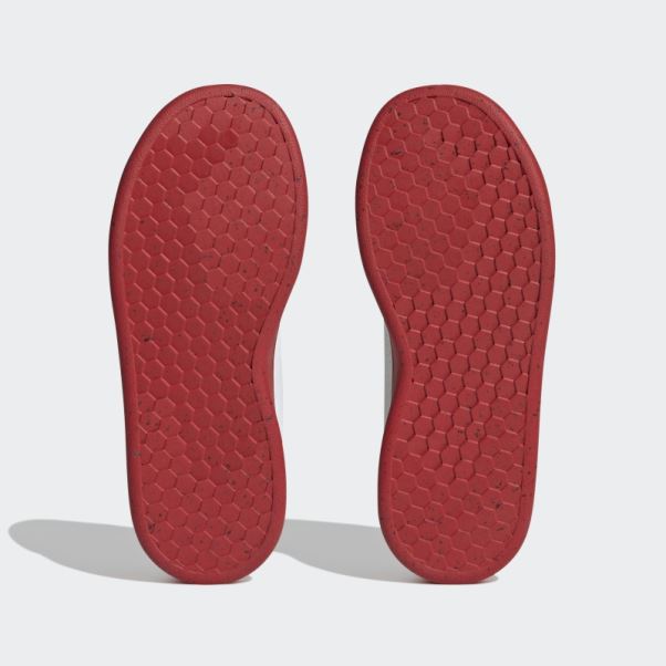 Adidas X Marvel Avantage Spider-man Chaussures à Lacets Blanc Chaud