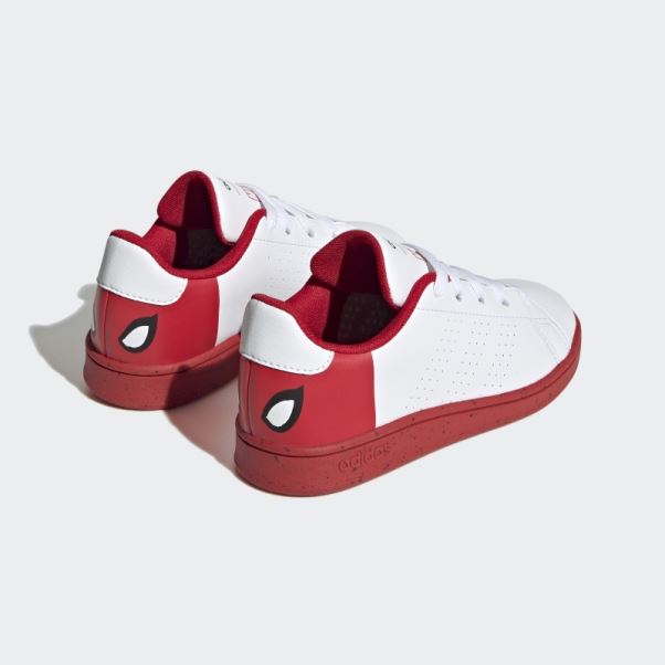 Adidas X Marvel Avantage Spider-man Chaussures à Lacets Blanc Chaud