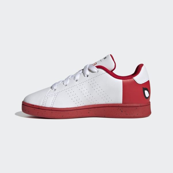 Adidas X Marvel Avantage Spider-man Chaussures à Lacets Blanc Chaud
