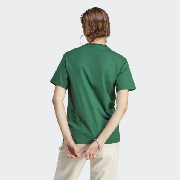 Tee Shirt Adicolor Essentials Regular Vert Foncé Adidas