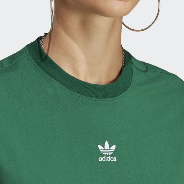 Tee Shirt Adicolor Essentials Regular Vert Foncé Adidas