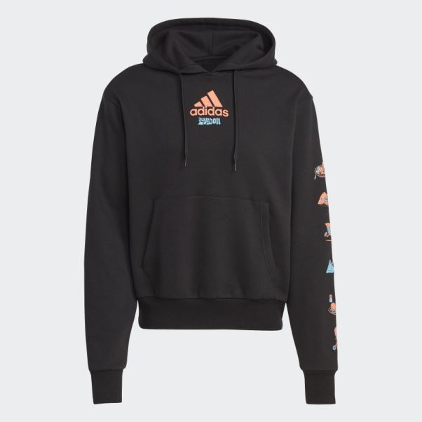 Sweat à Capuche Graphique Adidas Noir