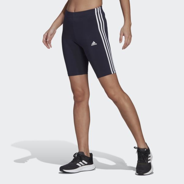 Short Cycliste Adidas Essentials 3 Bandes Encre