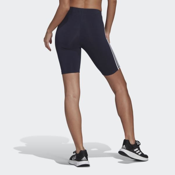 Short Cycliste Adidas Essentials 3 Bandes Encre