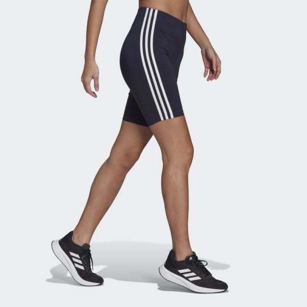 Short Cycliste Adidas Essentials 3 Bandes Encre