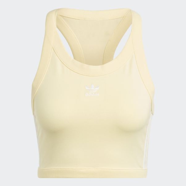 Adicolor Classics Débardeur Court 3 Bandes Adidas Jaune