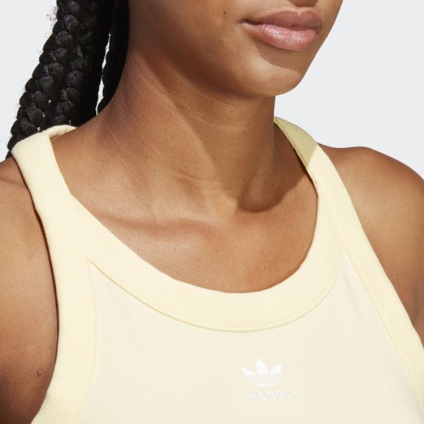 Adicolor Classics Débardeur Court 3 Bandes Adidas Jaune