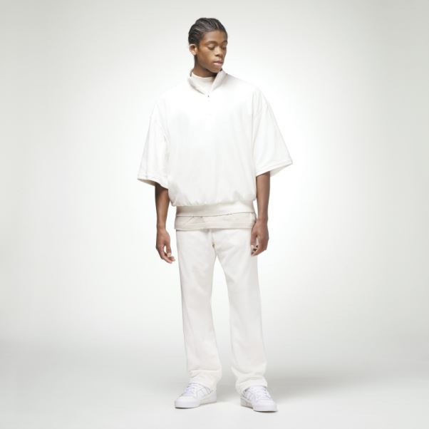 Adidas Pantalon De Basket-ball En Velours Blanc Chaud