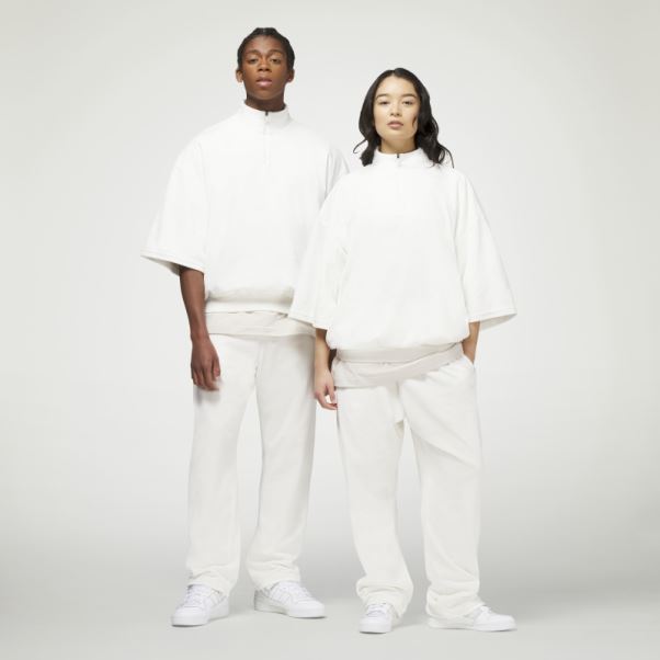 Adidas Pantalon De Basket En Velours Blanc