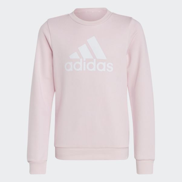 Sweat En Coton à Gros Logo Essentials Rose Adidas