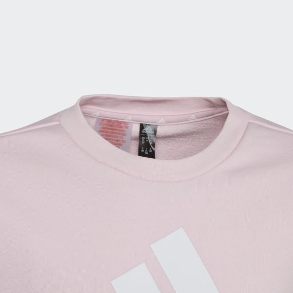 Sweat En Coton à Gros Logo Essentials Rose Adidas