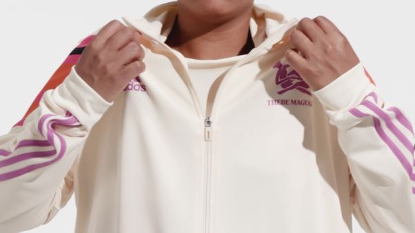 Veste De Survêtement Thebe Magugu Tiro (taille Plus) Adidas Ecru Tint
