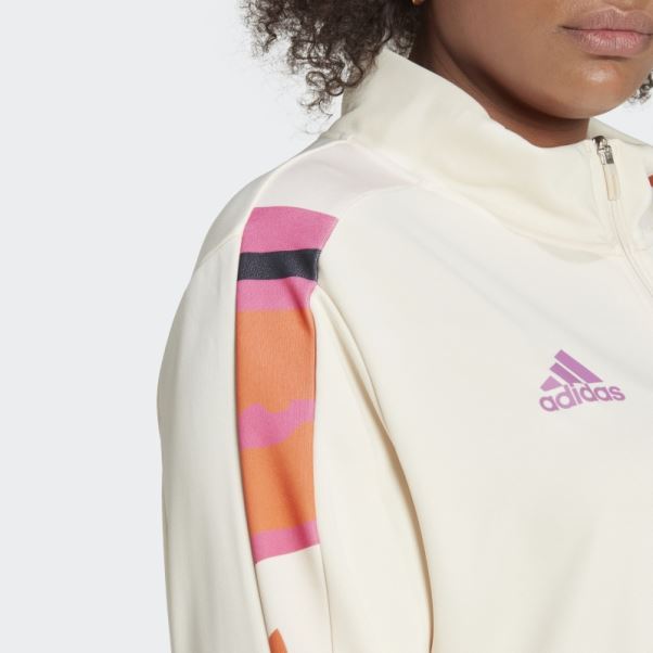 Veste De Survêtement Thebe Magugu Tiro (taille Plus) Adidas Ecru Tint