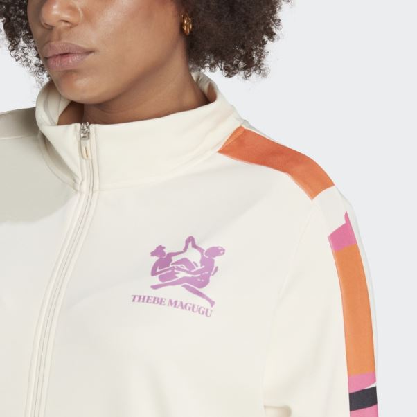 Veste De Survêtement Thebe Magugu Tiro (taille Plus) Adidas Ecru Tint