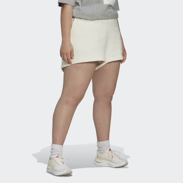 Short De Survêtement (grande Taille) Adidas Blanc