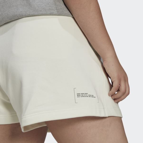 Short De Survêtement (grande Taille) Adidas Blanc