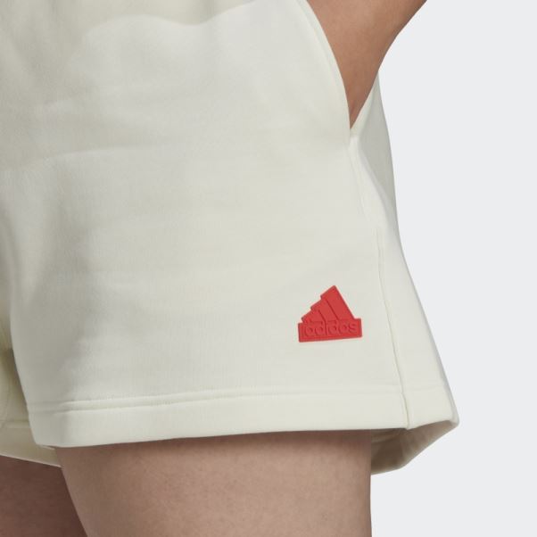 Short De Survêtement (grande Taille) Adidas Blanc