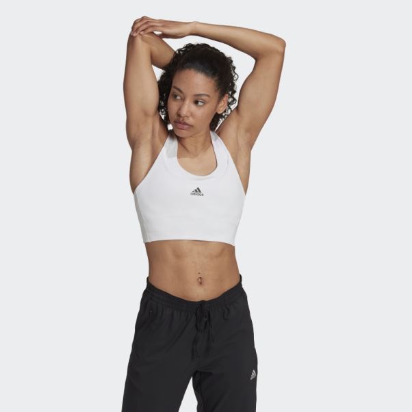 Soutien-gorge De Course à Maintien Moyen Blanc Adidas