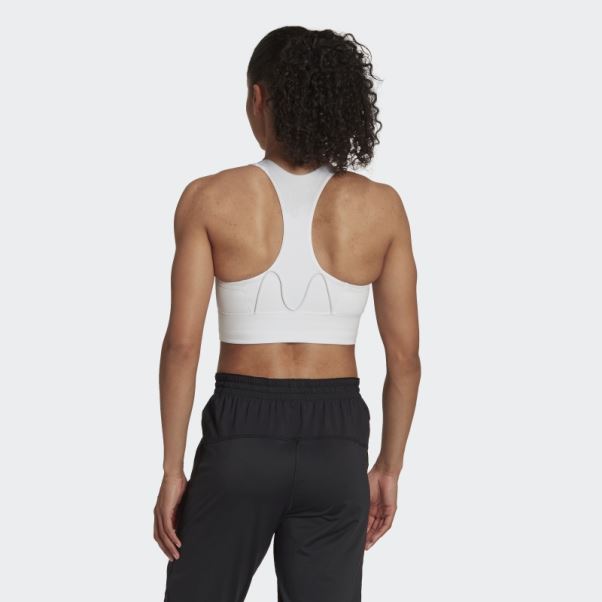 Soutien-gorge De Course à Maintien Moyen Blanc Adidas