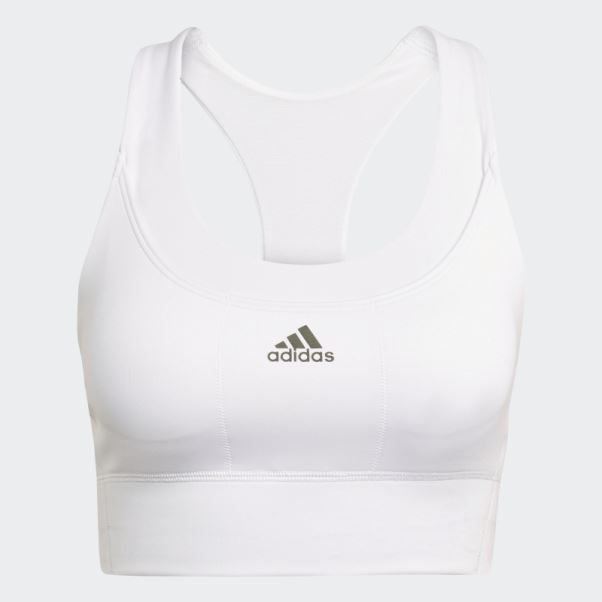 Soutien-gorge De Course à Maintien Moyen Blanc Adidas