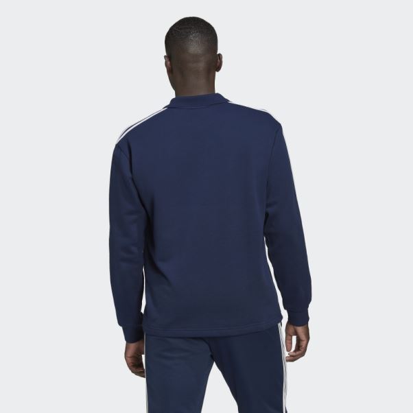 Adicolor 3-stripes Polo Manches Longues Night Indigo Adidas