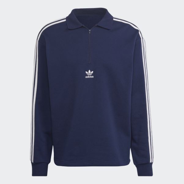 Adicolor 3-stripes Polo Manches Longues Night Indigo Adidas