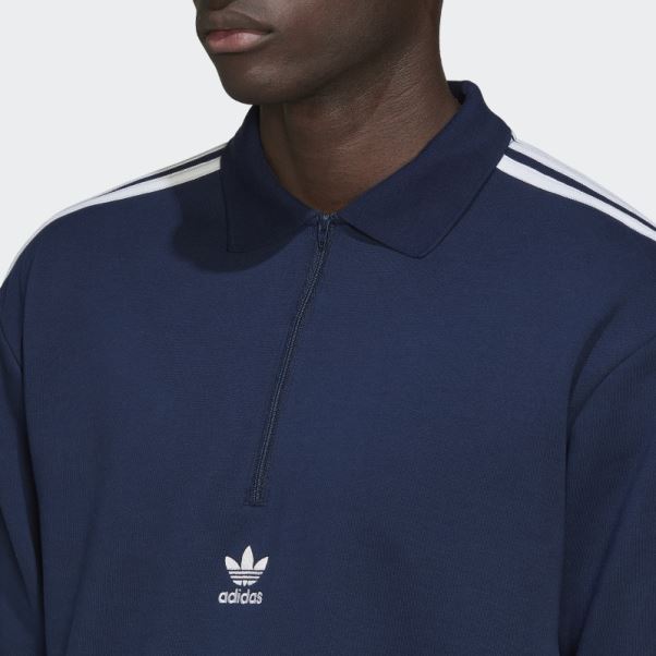 Adicolor 3-stripes Polo Manches Longues Night Indigo Adidas