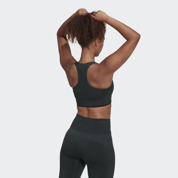 Soutien-gorge En Laine Mérinos Sans Couture Adidas Running Vert