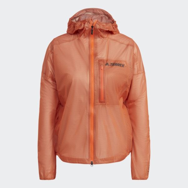 Veste De Pluie 2,5 Couches Terrex Agravic Adidas Orange